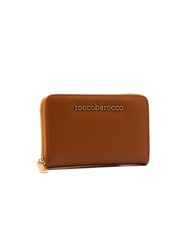 ROCCOBAROCCO LOGO METALLICO Medium zip around wallet tan - Women’s Wallets - 3