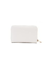 ROCCOBAROCCO LOGO METALLICO Medium zip around wallet off white - Women’s Wallets - 4