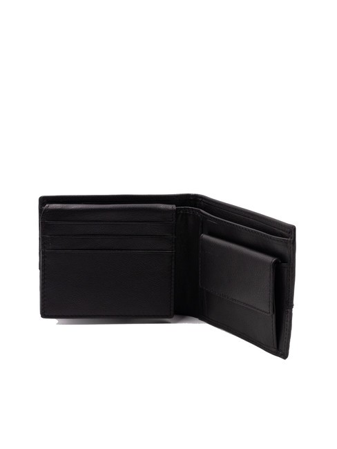 BRYAN Leather wallet with flap black - Men’s Wallets
