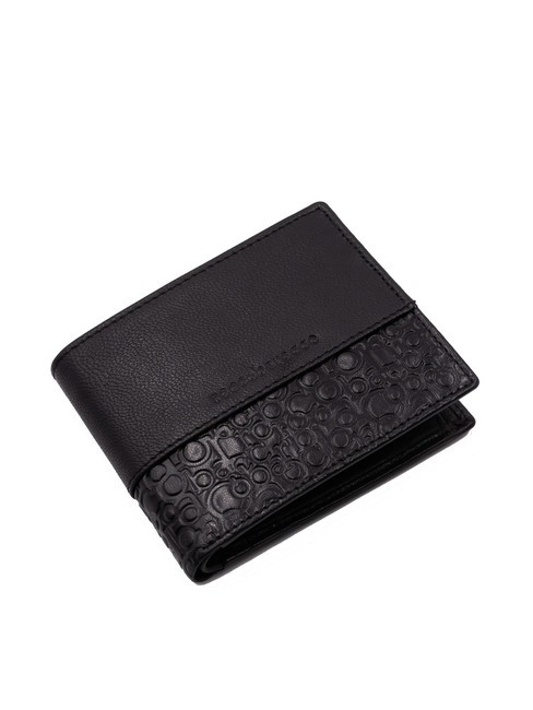 BRYAN Leather wallet with flap black - Men’s Wallets
