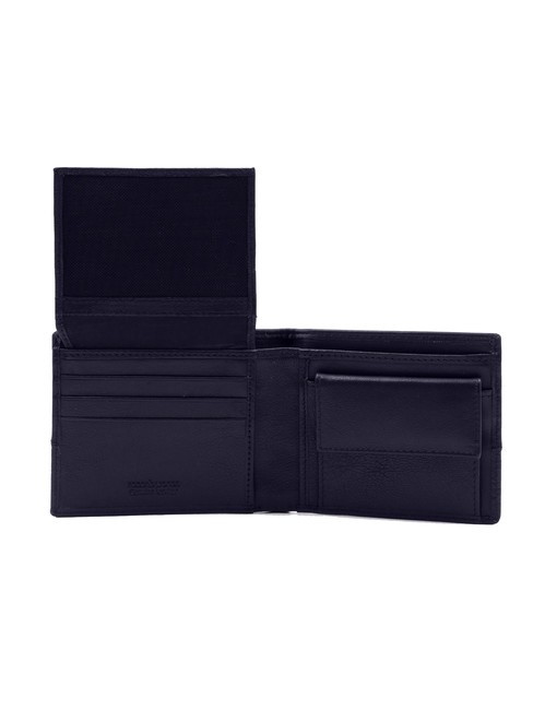 BRYAN Leather wallet with flap navy - Men&rsquo;s Wallets