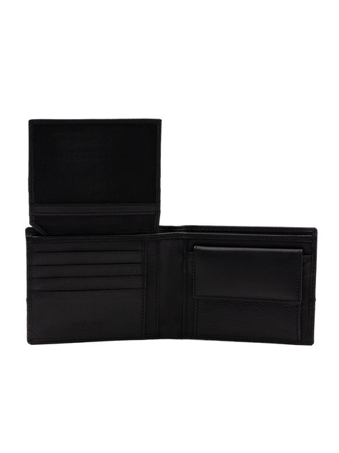 BRYAN Leather wallet flap and coin purse black - Men’s Wallets