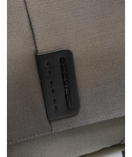 PIQUADRO CAMPIONARIO - P16  Small messenger in leather and fabric CLASSY - Work Briefcases - 3