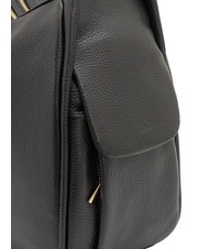 LESAC TRIO  Hammered leather satchel backpack black25 - Women’s Bags - 7