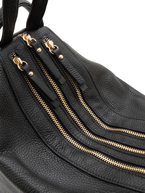 TRIO  Hammered leather satchel backpack black25 - Women’s Bags