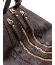 LESAC TRIO  Hammered leather satchel backpack coffee25 - Women’s Bags - 8