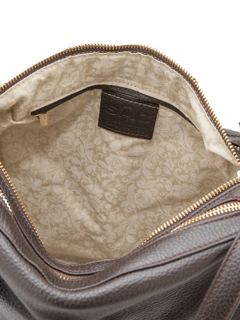 TRIO  Hammered leather satchel backpack coffee25 - Women’s Bags