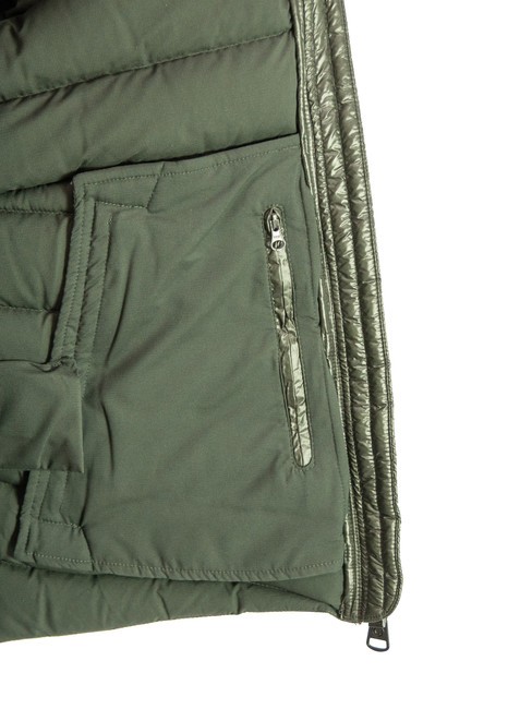 BLAZE Bimaterial down jacket with hood volcano-volcano - Men's down jackets