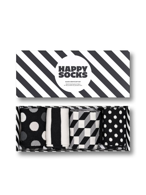 CLASSIC BLACK & WHITE Gift set socks 4 pairs multicolor - Unisex Socks