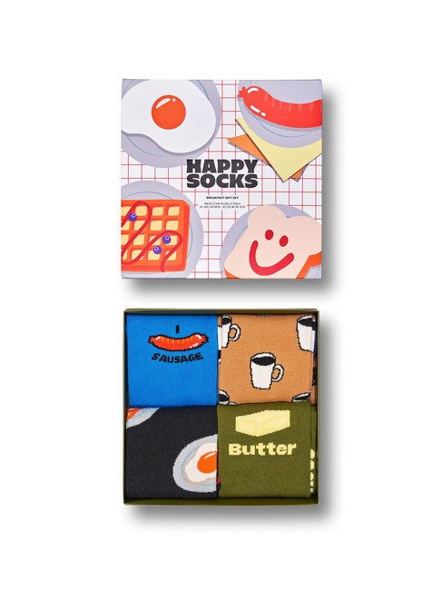 BREAKFAST Gift set socks 4 pairs blue - Unisex Socks