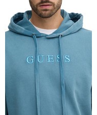 GUESS FINCH TERRY Sweatshirt with pocket and hood wild storm blue mult - Sweatshirts - 3