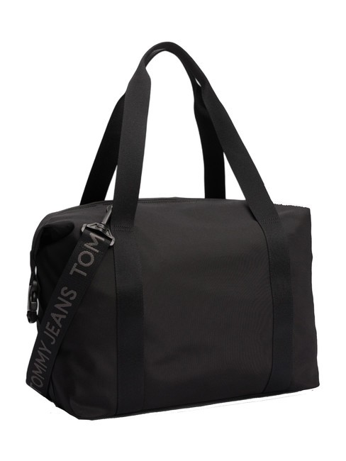 TOMMY JEANS ESSENTIAL DAILY  Weekender bag with shoulder strap black - Duffle bags