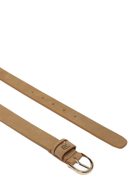 ESSENTIAL EFFORTLESS Made in Italy leather belt safari canvas - Belts