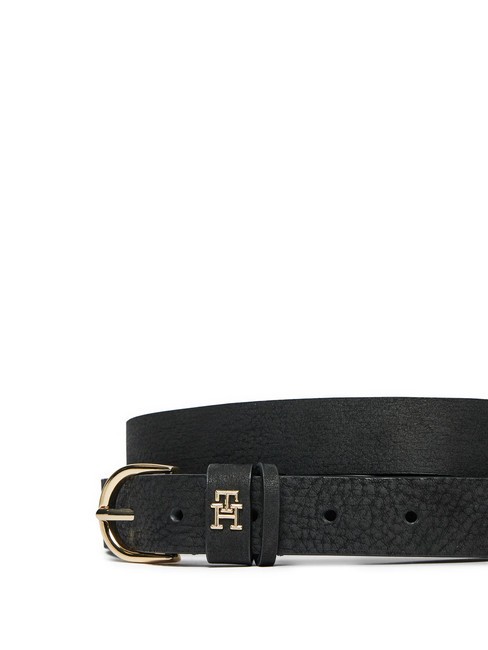 ESSENTIAL EFFORTLESS Made in Italy leather belt black - Belts