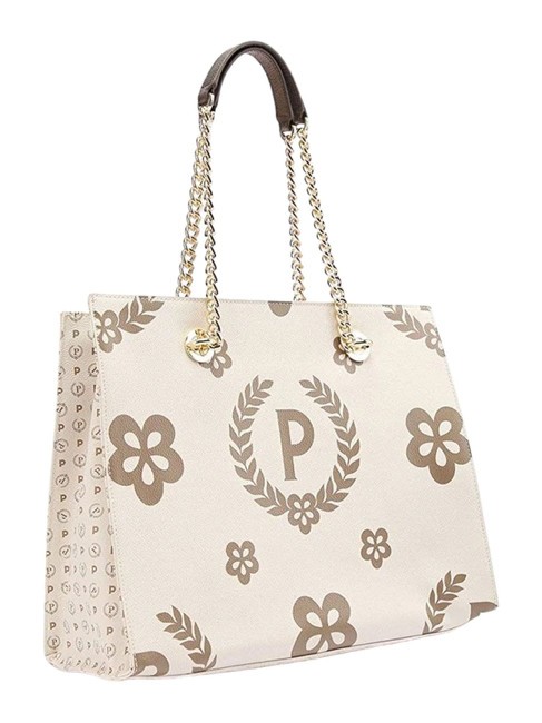 HERITAGE  Shopping bag with all over print ivory - Women&rsquo;s Bags