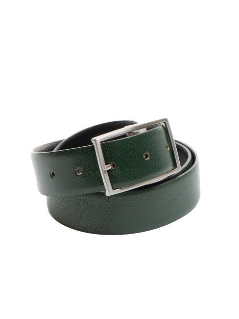 BRUNELLESCHI Reversible leather belt malachite/black nickel free - Belts