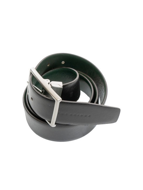 BRUNELLESCHI Reversible leather belt malachite/black nickel free - Belts