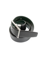 THE BRIDGE BRUNELLESCHI Reversible leather belt malachite/black nickel free - Belts - 4