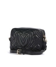 LOVE MOSCHINO QUILTED Camera case bag with shoulder strap Black - Women’s Bags - 2