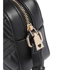 LOVE MOSCHINO QUILTED Camera case bag with shoulder strap Black - Women’s Bags - 3