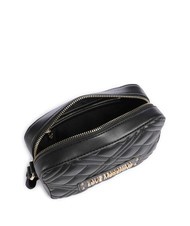 LOVE MOSCHINO QUILTED Camera case bag with shoulder strap Black - Women’s Bags - 4