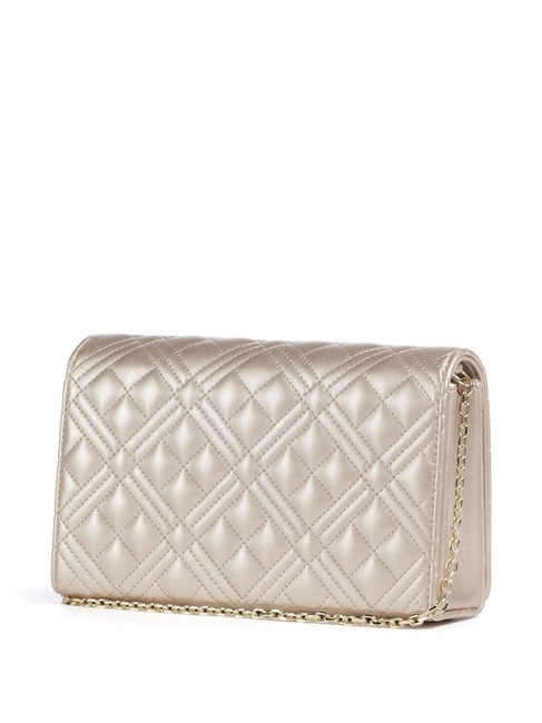 QUILTED Clutch with chain shoulder strap gold - Women’s Bags