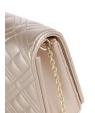 LOVE MOSCHINO QUILTED Clutch with chain shoulder strap gold - Women’s Bags - 3