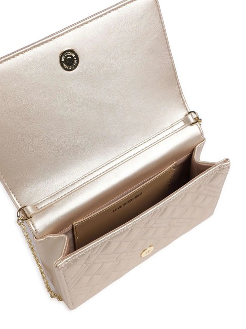 QUILTED Clutch with chain shoulder strap gold - Women’s Bags