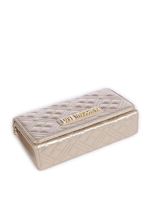 QUILTED Clutch with chain shoulder strap gold - Women’s Bags