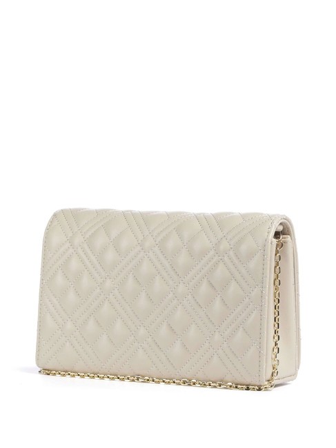 QUILTED Shoulder bag with flap ivory - Women’s Bags