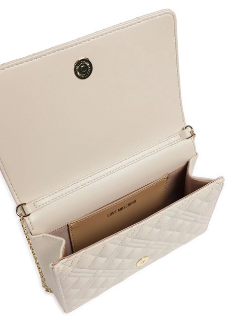 QUILTED Shoulder bag with flap ivory - Women’s Bags