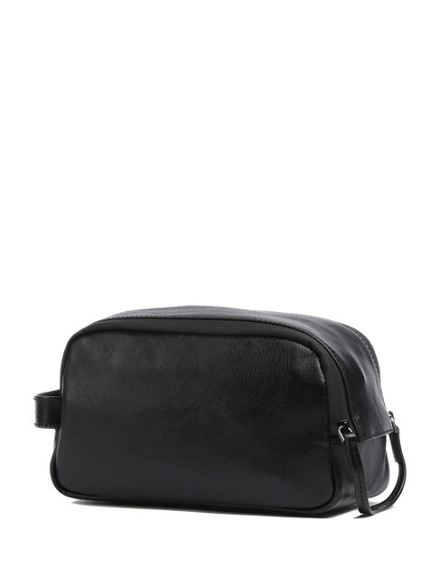 DAMIANO Leather beauty black / dark matte ruthenium - Beauty Case