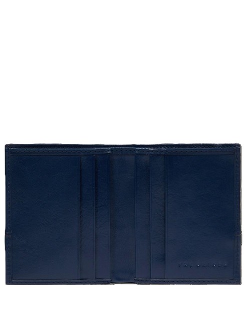 DAMIANO Leather Card Holder Wallet deep ocean abb. matte dark ruthenium - Men’s Wallets