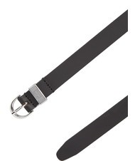 TOMMY HILFIGER TOMMY JEANS Heritage Oval Leather belt black - Belts - 2