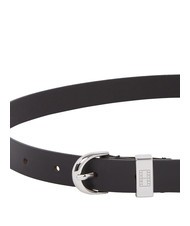 TOMMY HILFIGER TOMMY JEANS Heritage Oval Leather belt black - Belts - 3