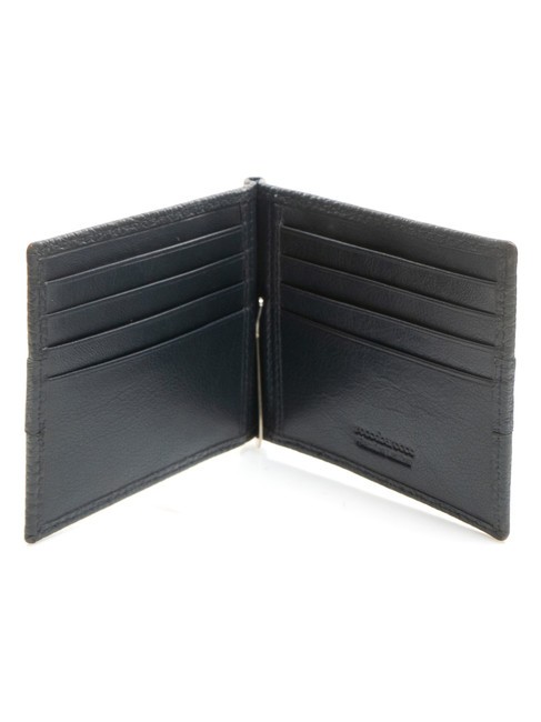 JOHN Leather wallet with clip navy - Men’s Wallets