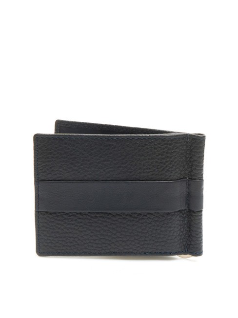 JOHN Leather wallet with clip navy - Men’s Wallets