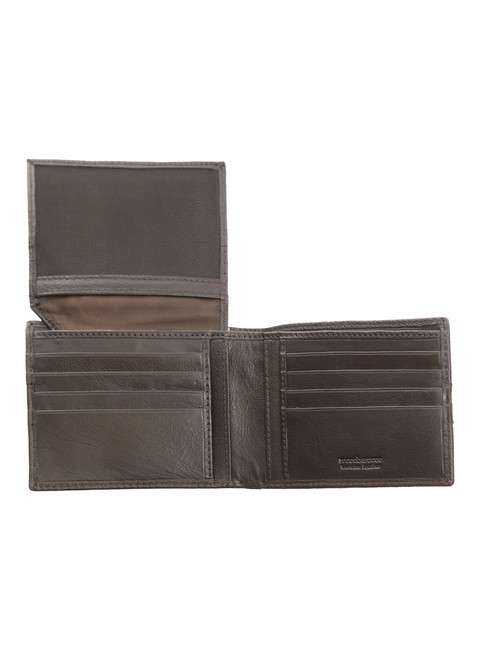 JOHN Leather wallet flap and coins brown - Men’s Wallets