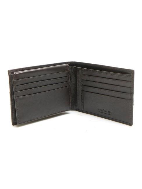 JOHN Leather wallet flap and coins brown - Men’s Wallets