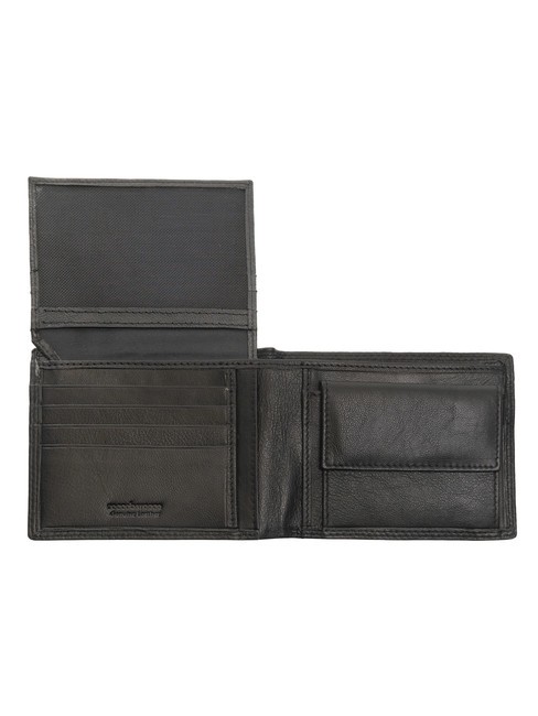 ALEX Leather wallet flap and coins black - Men’s Wallets