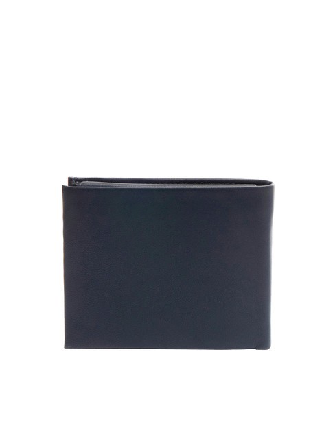 STRIPE Leather wallet with flap blue - Men&rsquo;s Wallets