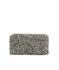 ROCCOBAROCCO ADELE Large zip around wallet black wool - Women’s Wallets - 3