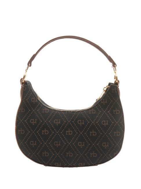 FRIDA Hobo bag in jacquard fabric chocolate - Women’s Bags