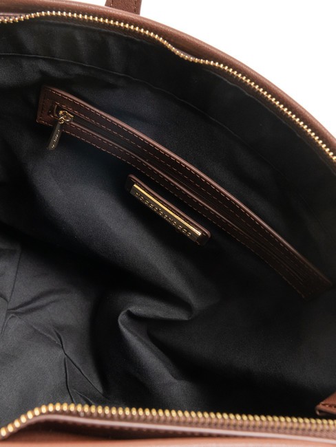 FRIDA Jacquard fabric shopping bag chocolate - Women’s Bags