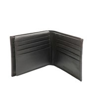 ROCCOBAROCCO ROUND Leather wallet with flap dark brown - Men’s Wallets - 3