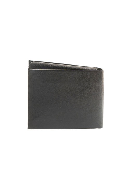 ROUND Leather wallet with flap dark brown - Men’s Wallets