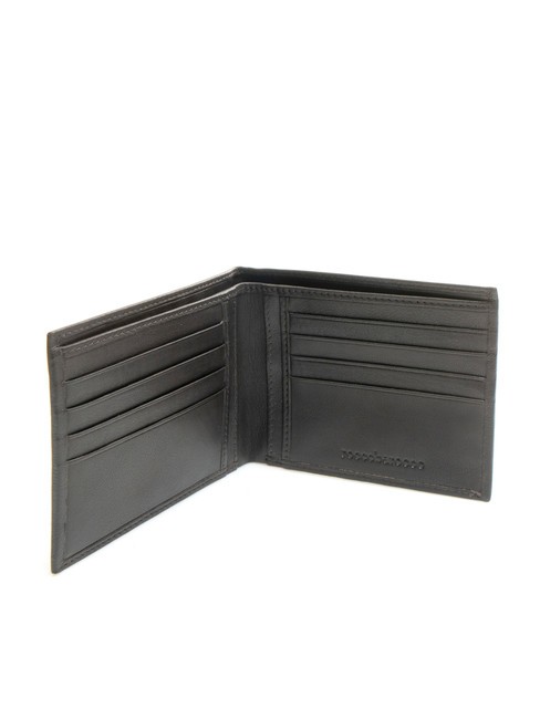 ROUND Leather wallet 8cc dark brown - Men’s Wallets