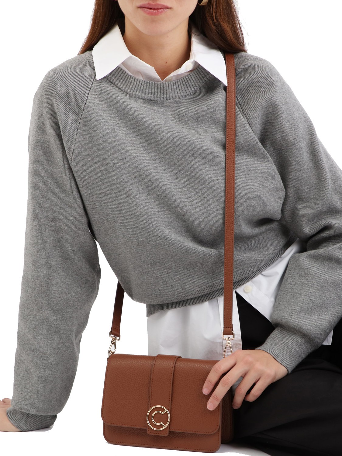 Coccinelle leather messenger bag hotsell