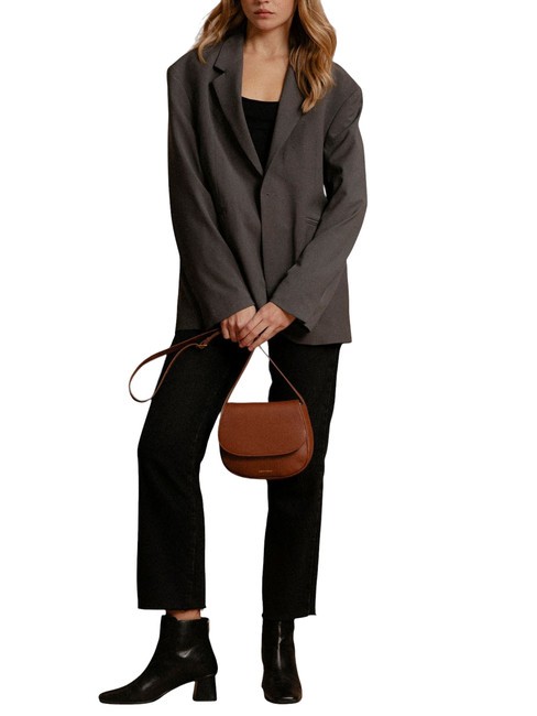 CHERRY Round leather shoulder bag BRULE - Women’s Bags