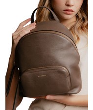 COCCINELLE JEN Round leather backpack with pocket ebony - Women’s Bags - 4